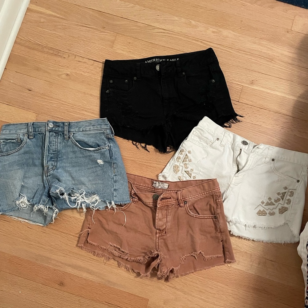 LOT of Size 26 Free People and American Eagle Denim Shorts